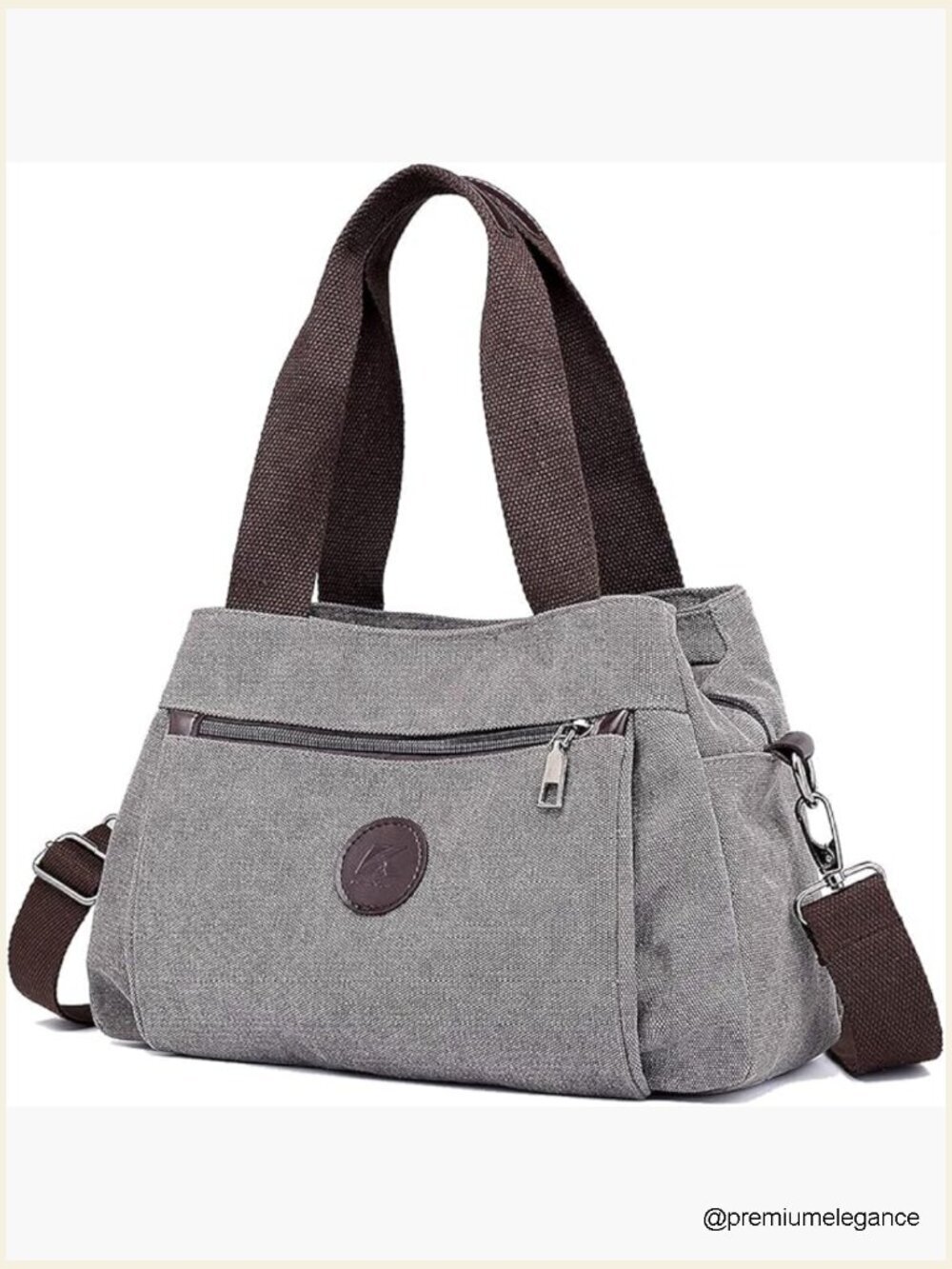 Canvas Crossbody Bag with Multiple Compartments for Women